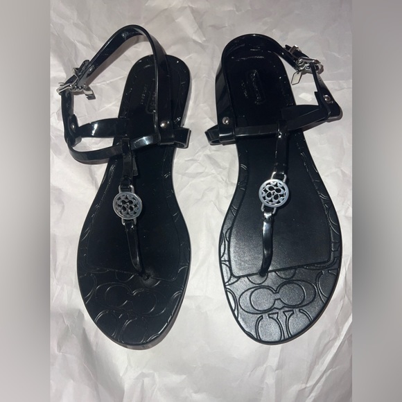 Black Coach Sandals - Picture 1 of 6